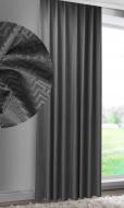 Штора Микровелюр Микос Зигзаг 225x270 Графитовый Декор-ін