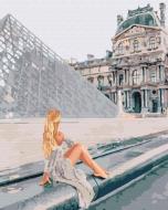 Картина по номерам Красавица у Лувра BS51824 40x50 см Brushme