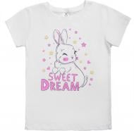 Футболка для девочек Luna Kids с принтом Sweet Dream р.110 белый