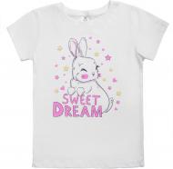 Футболка для девочек Luna Kids с принтом Sweet Dream р.128 белый Футболка для девочек Luna Kids с принтом Sweet Dream р.128 белый