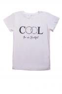 Футболка для девочки Luna Kids с принтом Cool р.140 белый