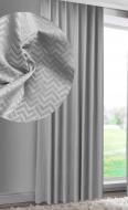 Штора Микровелюр Микос Зигзаг 225x270 серый Декор-ін