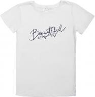 Футболка для девочек Luna Kids с принтом Beautiful р.134 белый