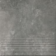 Клинкерная плитка Ceramika Paradyz Arteon grys stopnica prosta G1 30x30 см