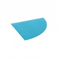 Полиця скляна радіусна 350x бірюзовий