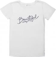 Футболка для девочек Luna Kids с принтом Beautiful р.158 белый