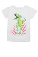 Футболка для мальчиков Luna Kids с принтом Dino р.104 белый Футболка для мальчиков Luna Kids с принтом Dino р.104 белый