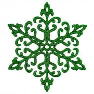 Підвіска MIS LT Сніжинка Кристал 12 см зелений