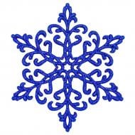 Подвеска MIS LT Снежинка Кристалл 12 см синий