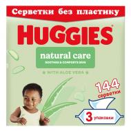 Влажные салфетки Huggies Natural Care без пластика 144 шт.