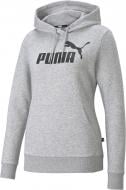 Джемпер Puma ESS LOGO HOODIE FL LIGHT GRAY HEATHER 58678804 р.M серый