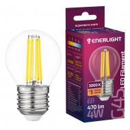 Лампа светодиодная Enerlight FILL G45 4 Вт E27 3000 К 220 В прозрачная G45E274FILWGL