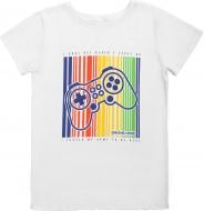Футболка для мальчиков Luna Kids с принтом Rainbow р.140 белый