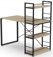 Стол письменный Ferrum Decor Коннект с этажеркой 750х1200х600 мм черный/кремона торро