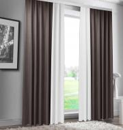 Штора Микровелюр Двухцветные Микос Зигзаг 150x270 мульти Декор-ін