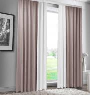 Штора Микровелюр Двухцветные Микос Зигзаг 175x270 Белый с капучино Декор-ін Штора Микровелюр Двухцветные Микос Зигзаг 175x270 Белый с капучино Декор-ін