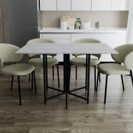 Стол-книжка Ferrum Decor Морис-3 700(1300)x900x750мм бетон/черный