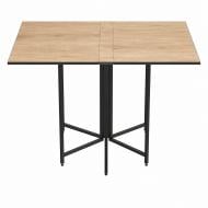 Стол-книжка Ferrum Decor Морис-3 700(1300)x900x750мм дуб кремона торро/черный