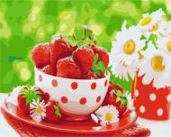 Картина по номерам Клубничный перекус BS31952 40x50 см Brushme Картина по номерам Клубничный перекус BS31952 40x50 см Brushme