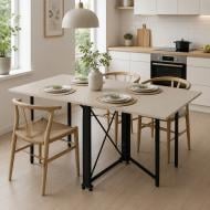 Стол-книжка Ferrum Decor Орион-2 810(1520)x730x750мм кашемир/черный