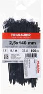 Стяжка для кабеля Friulsider 2,5x142 мм 100 шт. черный