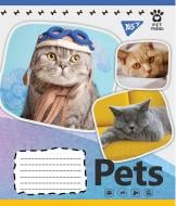 Зошит шкільний Pets shoot А5/12 в косу лінію без д/л YES