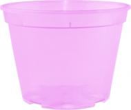 Горшок дренажный Алеана Вазон дренажный 18,0х13,5 см круглый 2,4 л розовый прозрачный (114078)