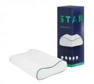 Подушка ортопедическая Noble Star L Highfoam 58x40x10,5 см белый с зеленым