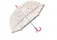 Зонт трость автомат Economix UNICORN прозрачный с розовым E98452