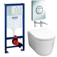Комплект інсталяції Grohe Solido, унітаз VAR NEW TORNADO, клавіша Sail хром