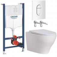 Комплект инсталляции Grohe Solido, унитаз JORD NEW TORNADO, клавиша Arena белая