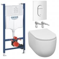 Комплект инсталляции Grohe Solido, унитаз RAN NEW TORNADO, клавиша Arena белая