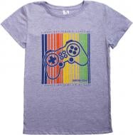 Футболка для мальчика Luna Kids Rainbow р.134 серый меланж