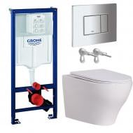 Комплект инсталляции Grohe Solido, унитаз JORD NEW TORNADO, клавиша Skate Cosmopolitan хром