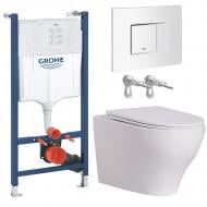 Комплект инсталляции Grohe Solido, унитаз JORD NEW TORNADO, клавиша EVEN белая