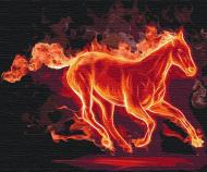 Картина за номерами Вогняний скакун BS51698 40x50 см Brushme Картина за номерами Вогняний скакун BS51698 40x50 см Brushme