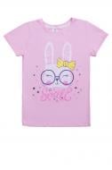 Футболка для девочек Luna Kids с принтом Smile р.110 розовый