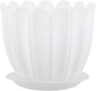 Горшок пластиковый Алеана Марго 16х14 см круглый 1,6 л белый (112076)