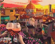 Картина по номерам Уютный вечер с вином BS51583 40x50 см Brushme Картина по номерам Уютный вечер с вином BS51583 40x50 см Brushme