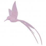 Елочная игрушка Колибри 3д 12 см розовый