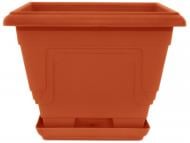 Горшок пластиковый Алеана Петуния квадратный 13 л терракот (113014) Горшок пластиковый Алеана Петуния квадратный 13 л терракот (113014)