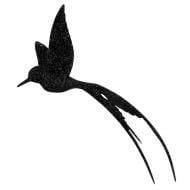 Елочная игрушка Колибри 3д 12 см черный