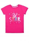 Футболка для девочек Luna Kids с принтом Star Барби р.128 ярко-розовый