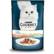 Корм Gourmet Perle с лососем и сайдой в подливе 85 г