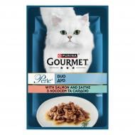 Корм влажный для котов Gourmet by Purina Perle с лососем и сайдой в подливке 85 г