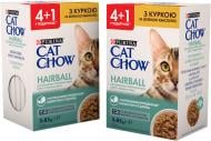 Корм Cat Chow Промо Purina Hairball Adult 4+1 Курка і зелена квасоля в желе 85 г Корм Cat Chow Промо Purina Hairball Adult 4+1 Курка і зелена квасоля в желе 85 г