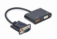 Адаптер Cablexpert VGA на HDMI/VGA+Аудио 3,5 0,15 м black (A-VGA-HDMI-02)