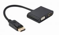 Адаптер Cablexpert DisplayPort на HDMI/VGA 0,15 м black (A-DPM-HDMIFVGAF-01)