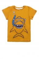 Футболка для мальчиков Luna Kids с принтом Shark р.110 желтый
