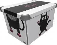 Контейнер для зберігання пластиковий Qutu SB17000242 Meow Black 20 л 240x390x290 мм